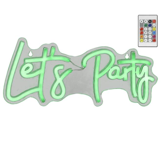 Ledbord Lumineo indoor USB neon Let's Party led Colour change effects