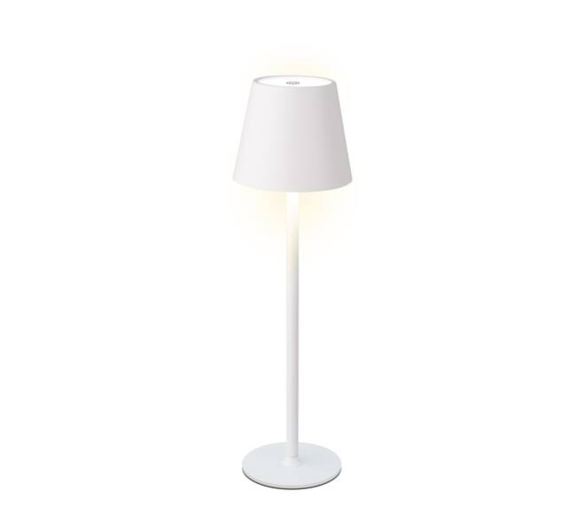 Tafellamp Lumineo led oplaadbaar steady buiten wit