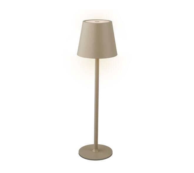 Tafellamp Lumineo led oplaadbaar steady binnen bruin