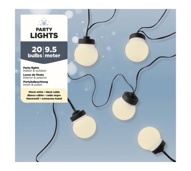 Partylight Lumineo led outdoor 20 bollen 950cm warm wit