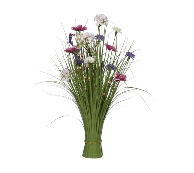 Kunstgras Everlands met bloemen assorti 70cm polyester