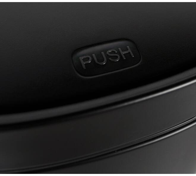 Afvalbak Desq Touch 50 liter RVS zwart