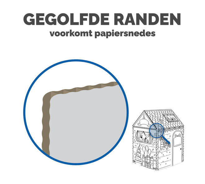 Kartonnen speelhuis XL Verjaardag Bankers Box Play inkleurbaar
