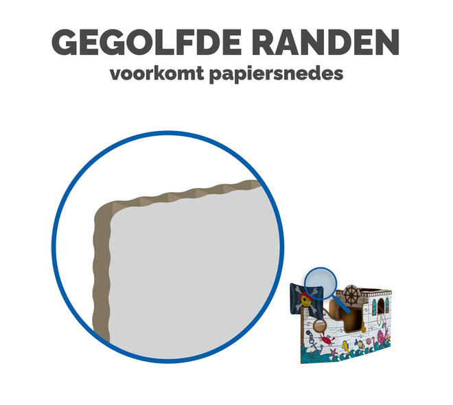 Kartonnen Piratenschip XL Bankers Box Play inkleurbaar