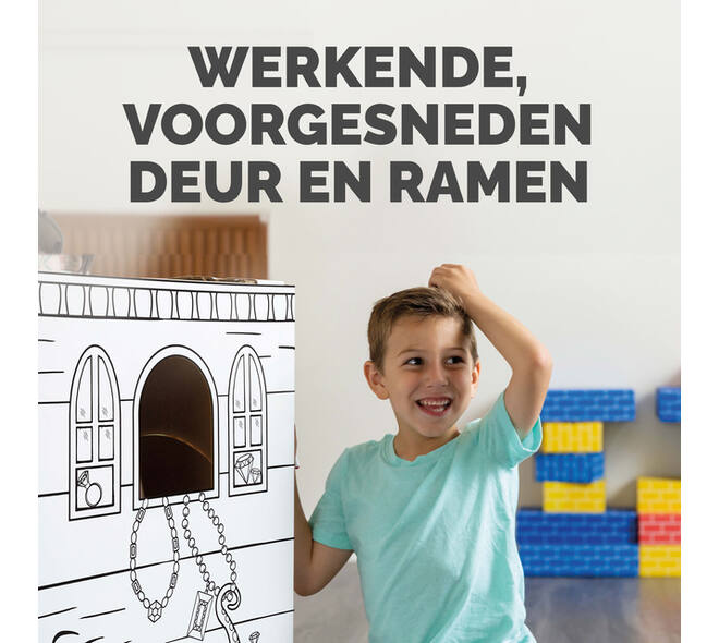 Kartonnen Piratenschip XL Bankers Box Play inkleurbaar