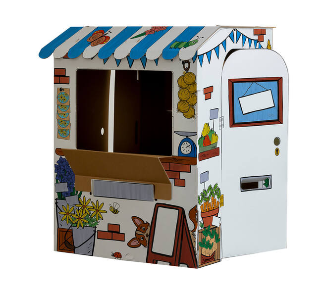 Kartonnen Marktkraam XL Bankers Box Play inkleurbaar