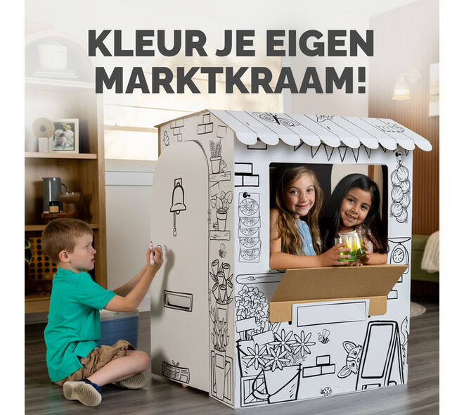 Kartonnen Marktkraam XL Bankers Box Play inkleurbaar