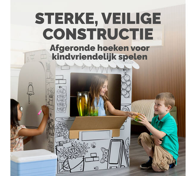 Kartonnen Marktkraam XL Bankers Box Play inkleurbaar