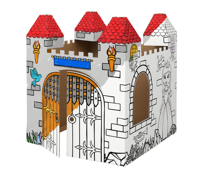 Kartonnen Kasteel XL Bankers Box Play inkleurbaar