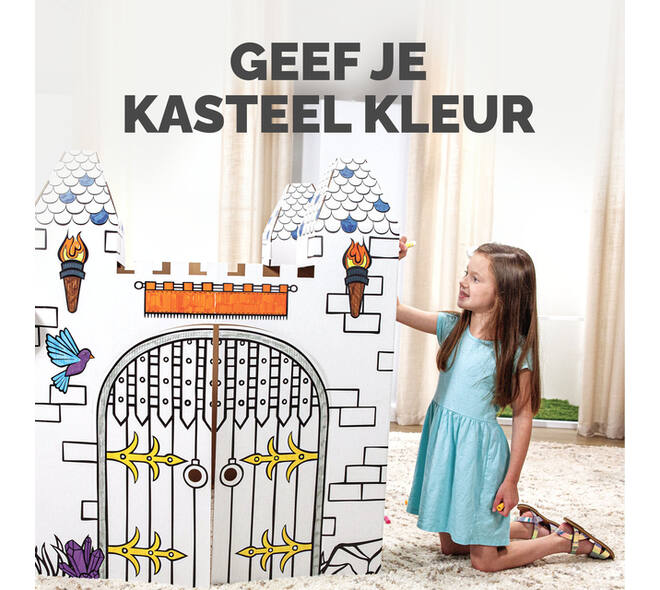 Kartonnen Kasteel XL Bankers Box Play inkleurbaar
