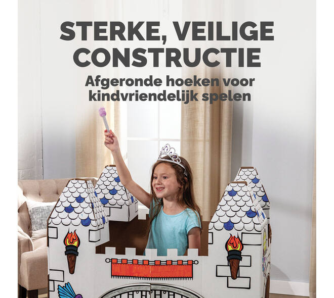Kartonnen Kasteel XL Bankers Box Play inkleurbaar