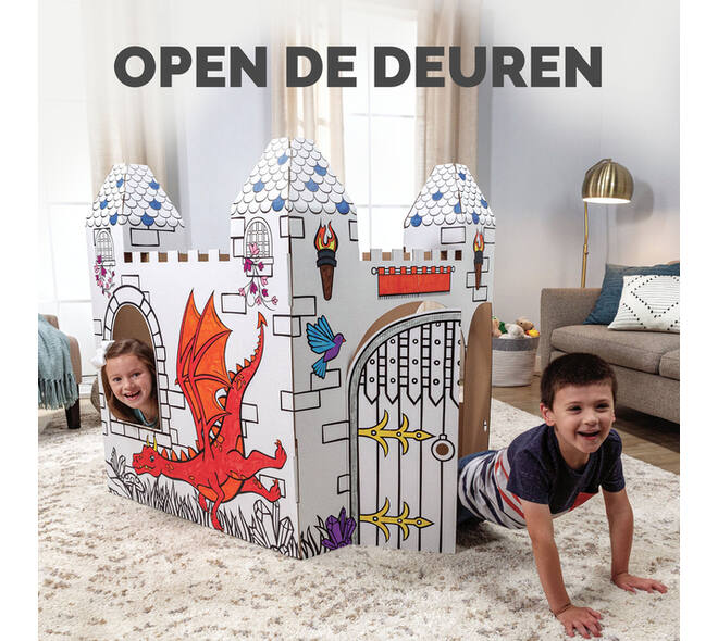 Kartonnen Kasteel XL Bankers Box Play inkleurbaar