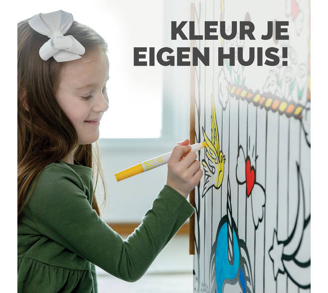 Kartonnen speelhuis XL Eenhoorn Bankers Box Play inkleurbaar