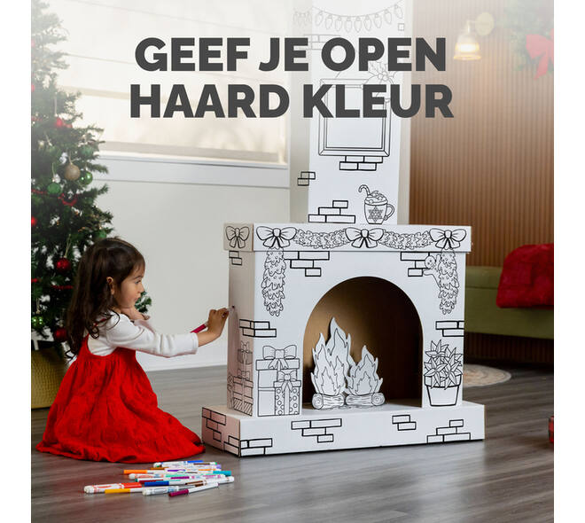 Kartonnen Openhaard XL Bankers Box Play inkleurbaar
