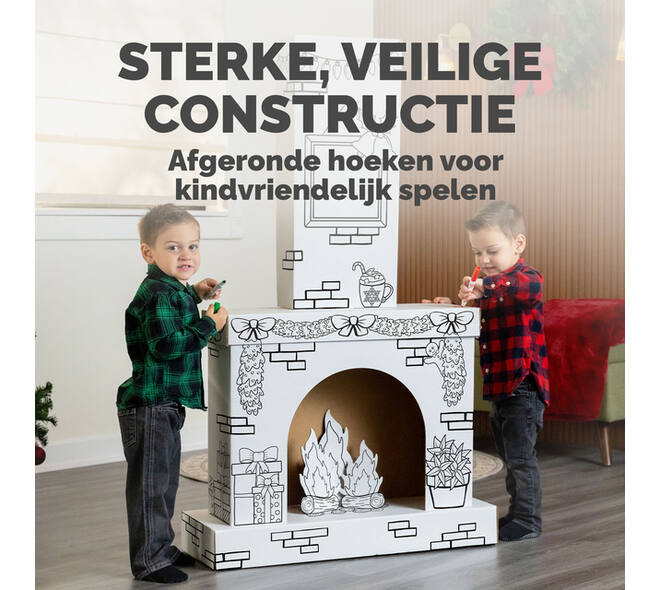 Kartonnen Openhaard XL Bankers Box Play inkleurbaar
