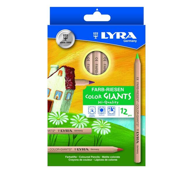 Kleurpotlood LYRA Color Giants Nature set à 12 kleuren