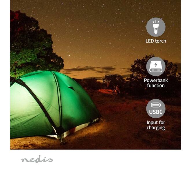 Noodradio Nedis DAB+ FM zonnepaneel