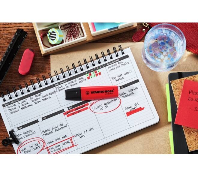 Markeerstift STABILO Boss 70/48 echt rood