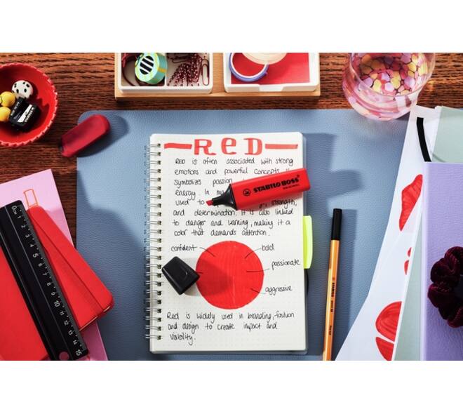 Markeerstift STABILO Boss 70/48 echt rood