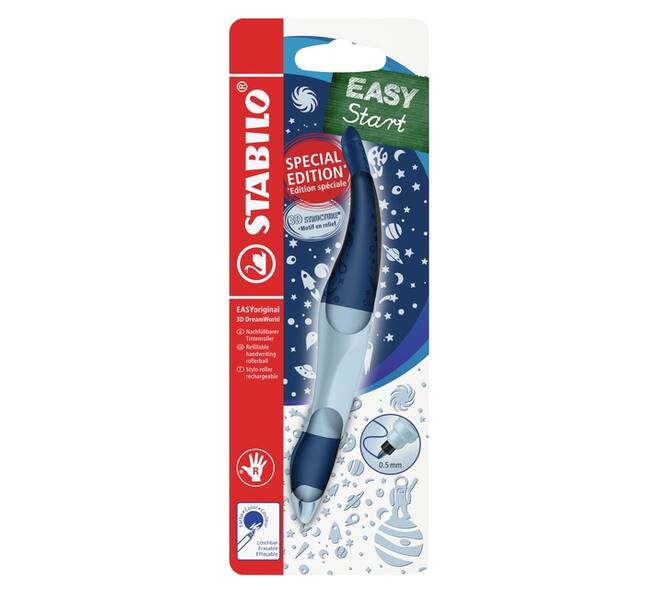 Rollerpen STABILO Easyoriginal rechtshandig 3D DreamWorld medium blauw
