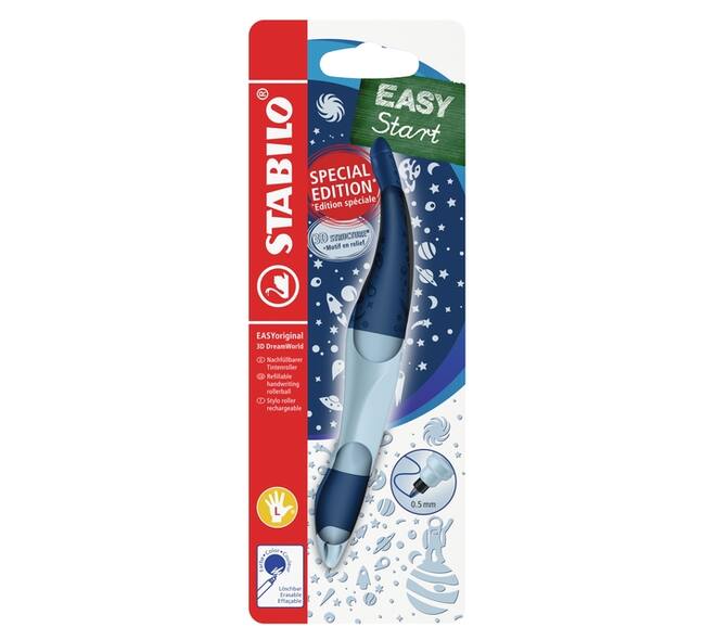 Rollerpen STABILO Easyoriginal linkshandig 3D DreamWorld medium blauw