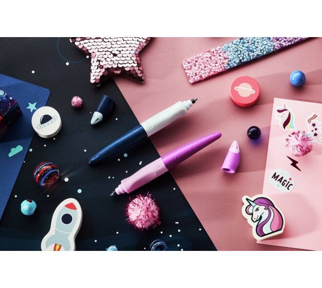 Rollerpen STABILO Easyoriginal rechtshandig 3D DreamWorld medium roze