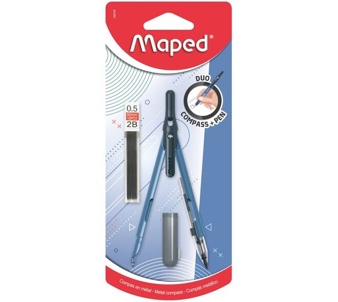 Penpasser Maped 3-delig assorti