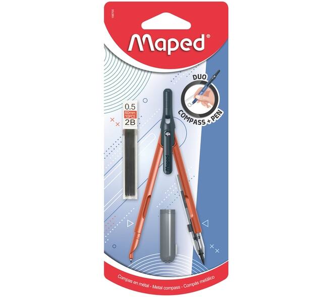 Penpasser Maped 3-delig assorti