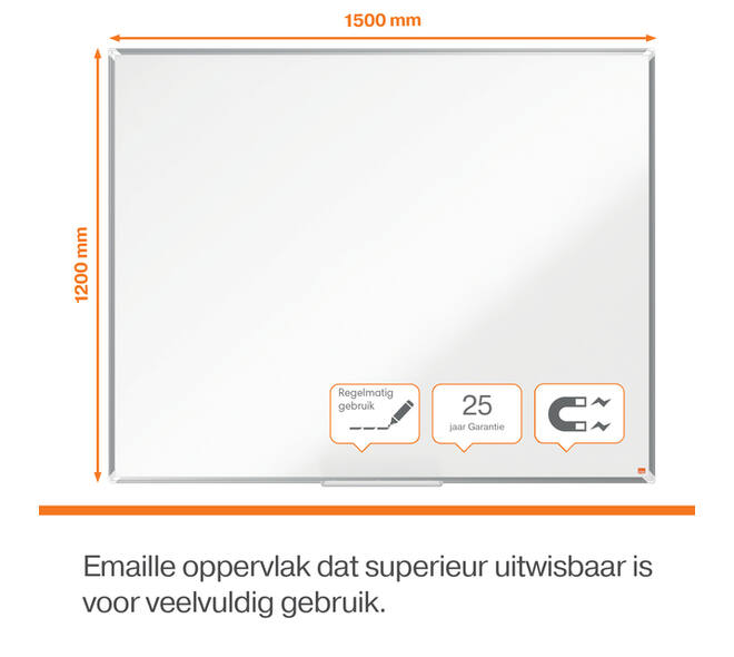 Whiteboard Nobo Premium Plus 120x150cm emaille