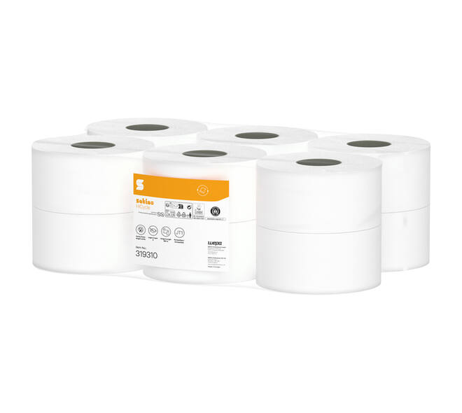 Toiletpapier Satino JT1 HiCycle 2-laags 12x180m wit 319310