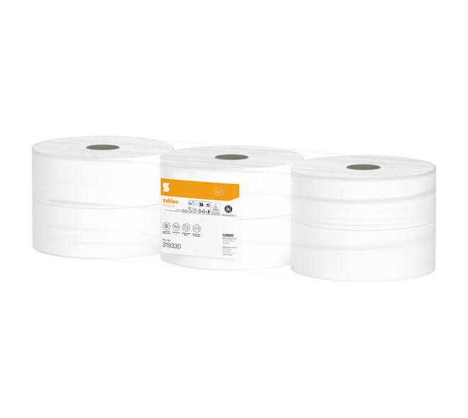 Toiletpapier Satino JT2 HiCycle 2-laags 6x380m wit 319330