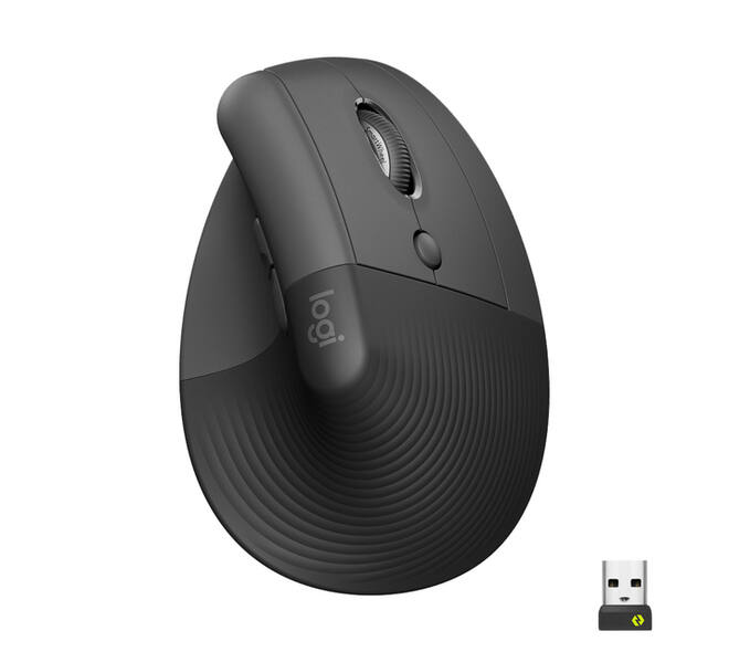 Muis Logitech Lift rechtshandig grafiet