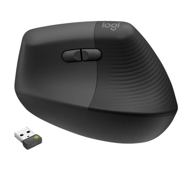 Muis Logitech Lift business rechtshandig grafiet