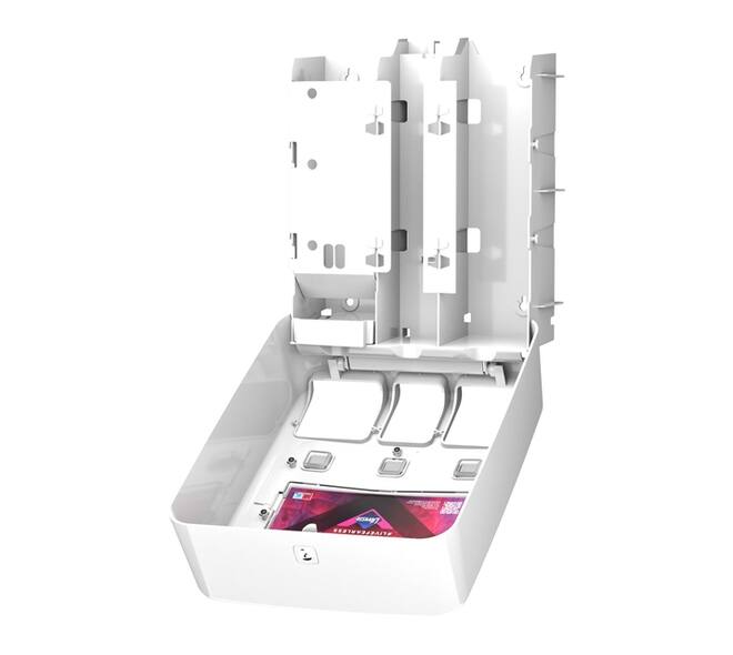 Dameshygiënedispenser Tork P1 P2 P3 Elevation wit 564050
