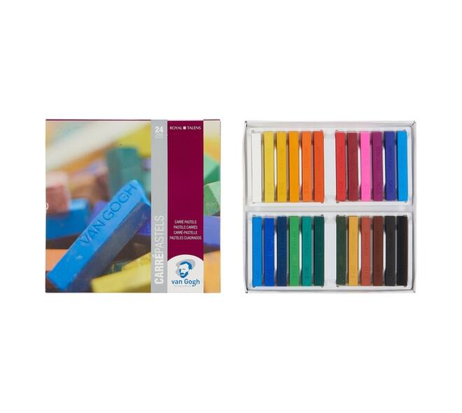 Pastelkrijt Talens Van Gogh Carré basisset à 24 kleuren
