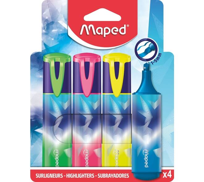 Markeerstift Maped Arctic Vibes set à 4 kleuren