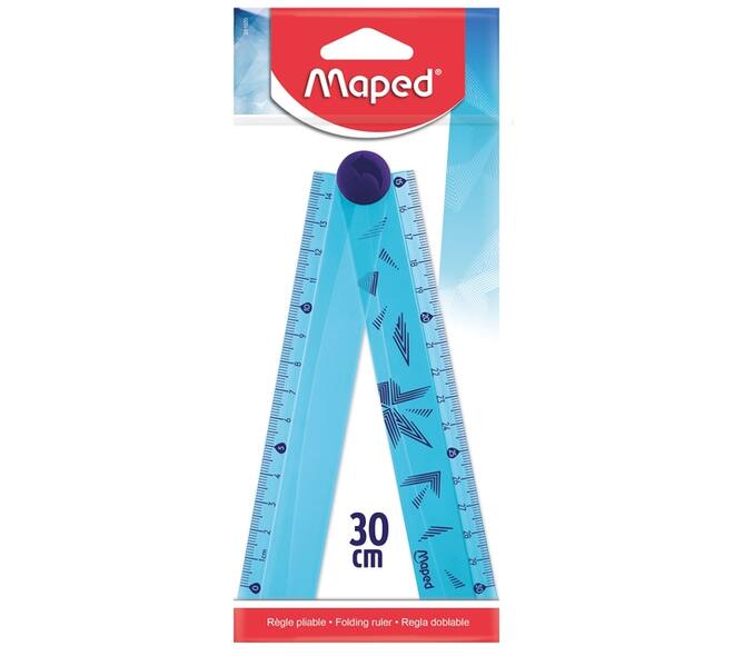 Liniaal Maped Arctic Vibes 30cm opvouwbaar blauw