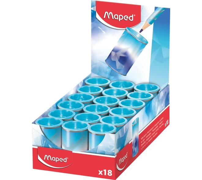 Puntenslijper Maped Arctic Vibes 1-gaats display a 18 stuks blauw