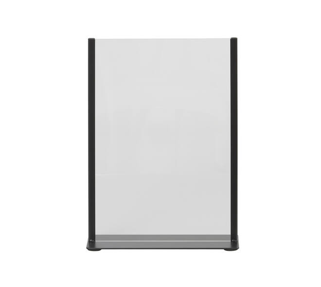 Kaarthouder Europel metaal met acryl bord A4 zwart