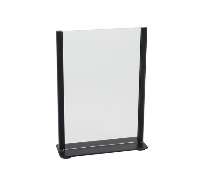 Kaarthouder Europel metaal met acryl bord A5 zwart