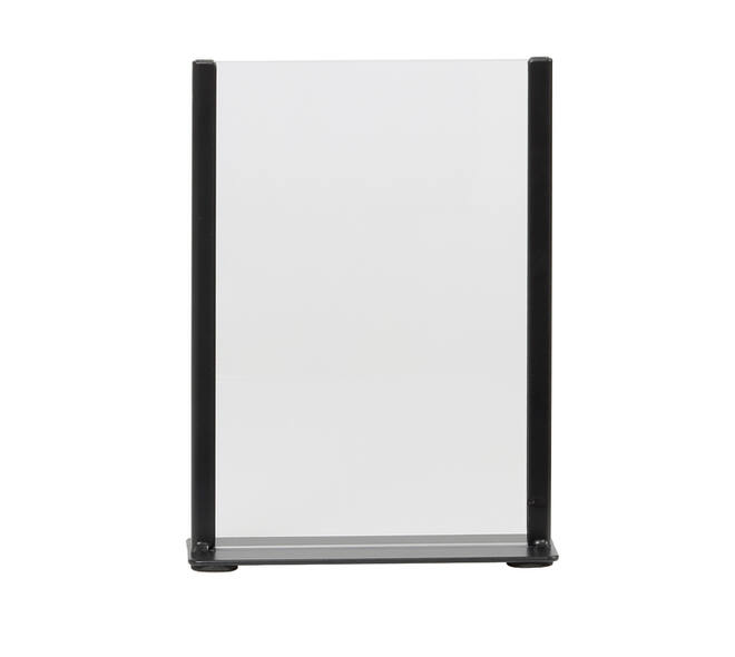 Kaarthouder Europel metaal met acryl bord A5 zwart