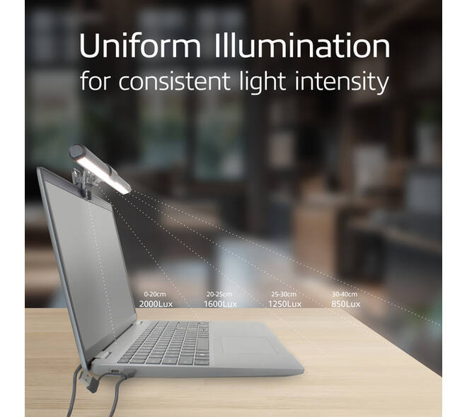 Laptoplamp ACT Clip-on led dimbaar USB