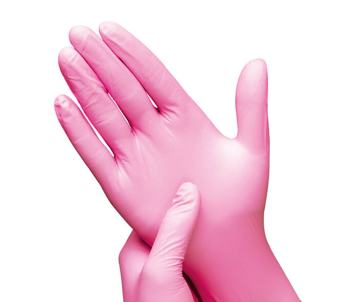 Handschoen Hynex nitril M roze 3.5gr 100 stuks