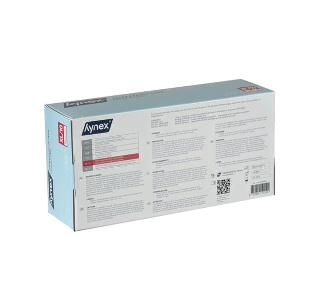 Handschoen Hynex latex XL wit 5gr 100 stuks