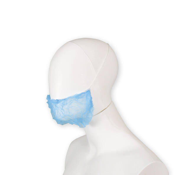 Baardnet Hynex non-woven blauw pp 100 stuks