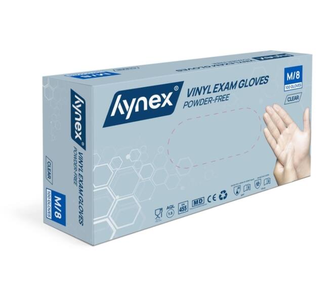 Handschoen Hynex vinyl M transparant 4.5gr 100 stuks