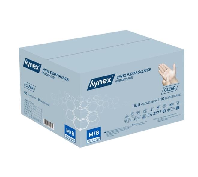 Handschoen Hynex vinyl M transparant 4.5gr 100 stuks