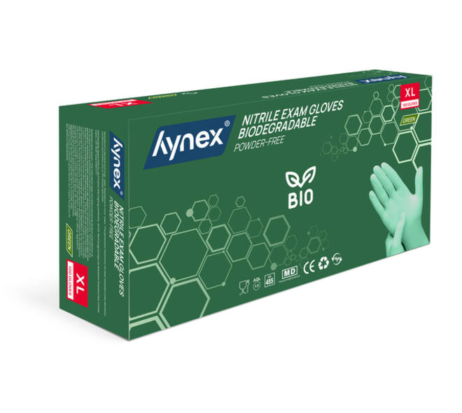 Handschoen Hynex nitril Bio XL groen 3.5gr 100 stuks