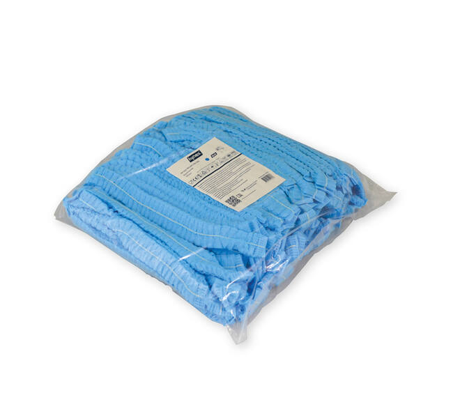 Haarnet Hynex clip non-woven blauw pp 100 stuks