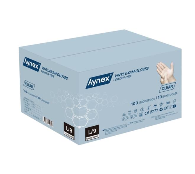 Handschoen Hynex vinyl L transparant 4.5gr 100 stuks